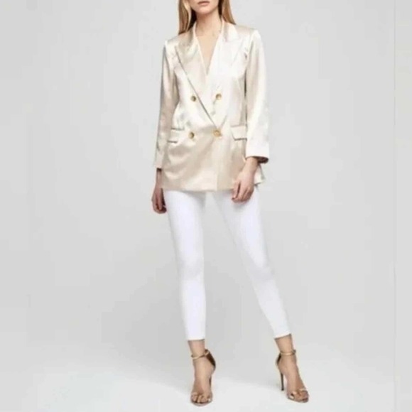 L'Agence Taryn Double Breasted Blazer Champagne Size 2 - Picture 3 of 14